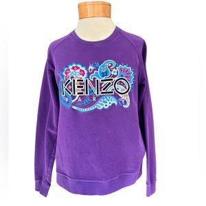 Kenzo Paris Print Crew Neck Sweatshirt - XS